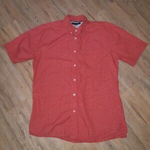 Mens Tommy Hilfiger Red Button Down Shirt Large
